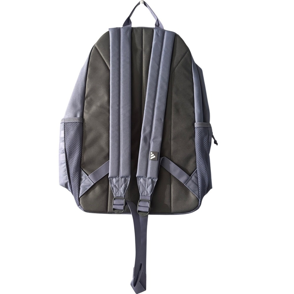 Adidas Classic 3S 5 Laptop Backpack Purple/Gray 19" Travel School GIFT NEW - Picture 3 of 11